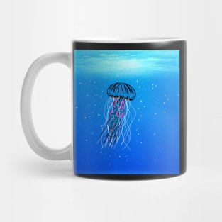 Glowing Jellyfish Galaxy Underwater Mug